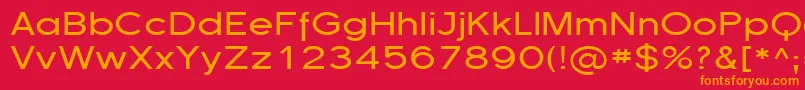 フォントFlorsn13 – 赤い背景にオレンジの文字