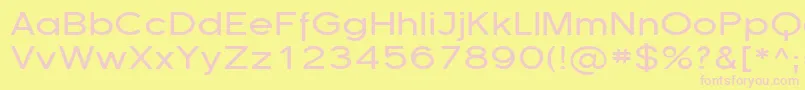 Florsn13-fontti – vaaleanpunaiset fontit keltaisella taustalla