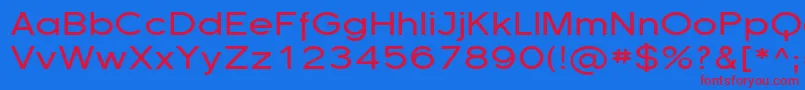 フォントFlorsn13 – 赤い文字の青い背景