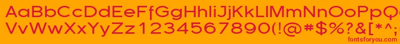 フォントFlorsn13 – オレンジの背景に赤い文字