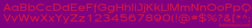 フォントFlorsn13 – 紫の背景に赤い文字