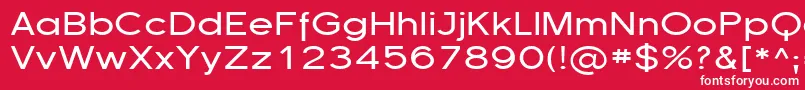 フォントFlorsn13 – 赤い背景に白い文字