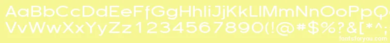 Шрифт Florsn13 – белые шрифты на жёлтом фоне