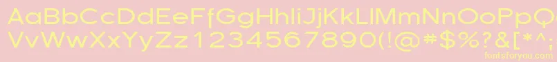 Florsn13-fontti – keltaiset fontit vaaleanpunaisella taustalla