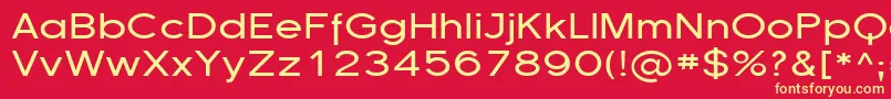 フォントFlorsn13 – 黄色の文字、赤い背景