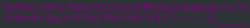 OldGermenDb Font – Purple Fonts on Black Background