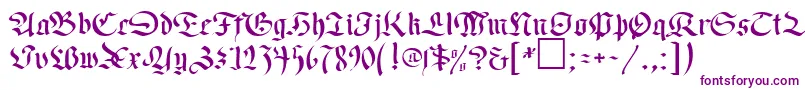 OldGermenDb Font – Purple Fonts on White Background