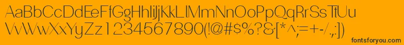 Więcej informacji o czcionce PassionsanspdacLight Czcionka PassionsanspdacLight – czarne czcionki na pomarańczowym tle