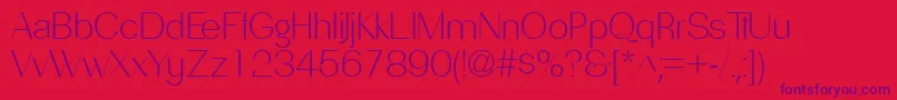 PassionsanspdacLight Font – Purple Fonts on Red Background