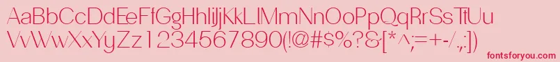 PassionsanspdacLight Font – Red Fonts on Pink Background