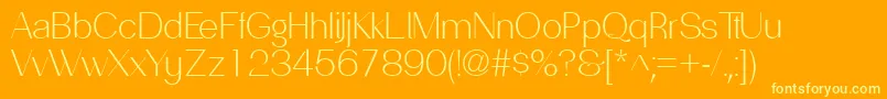 PassionsanspdacLight Font – Yellow Fonts on Orange Background