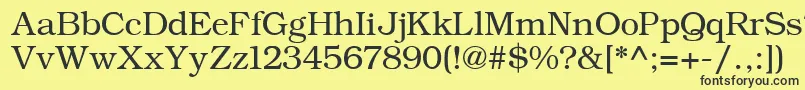 Шрифт ErBukinistKoi8Normal – чёрные шрифты на жёлтом фоне