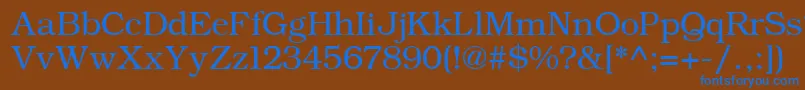 ErBukinistKoi8Normal-Schriftart – Blaue Schriften auf braunem Hintergrund
