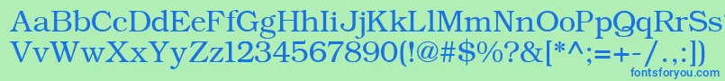 ErBukinistKoi8Normal Font – Blue Fonts on Green Background
