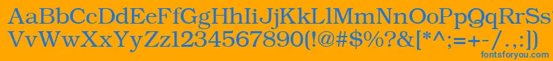 ErBukinistKoi8Normal-Schriftart – Blaue Schriften auf orangefarbenem Hintergrund