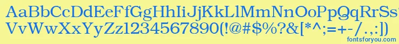 ErBukinistKoi8Normal Font – Blue Fonts on Yellow Background