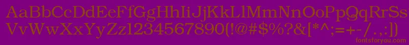 ErBukinistKoi8Normal Font – Brown Fonts on Purple Background