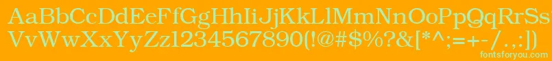 ErBukinistKoi8Normal Font – Green Fonts on Orange Background