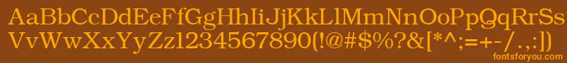 ErBukinistKoi8Normal Font – Orange Fonts on Brown Background