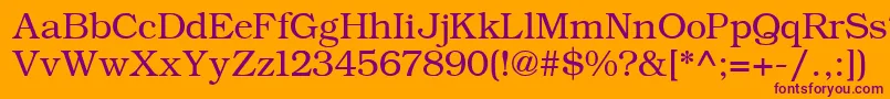 ErBukinistKoi8Normal Font – Purple Fonts on Orange Background