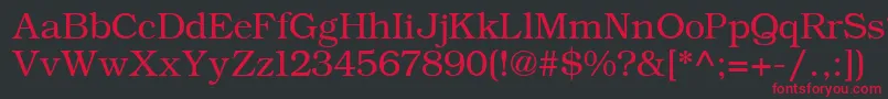 フォントErBukinistKoi8Normal – 黒い背景に赤い文字