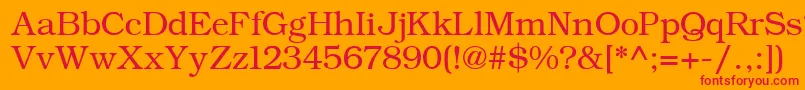 ErBukinistKoi8Normal Font – Red Fonts on Orange Background