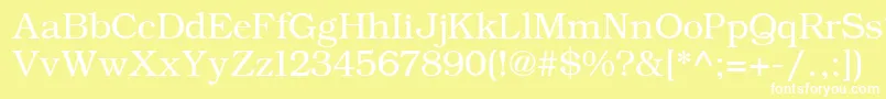 ErBukinistKoi8Normal Font – White Fonts on Yellow Background