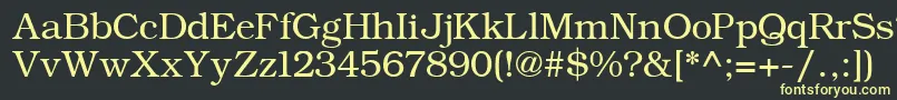 フォントErBukinistKoi8Normal – 黒い背景に黄色の文字