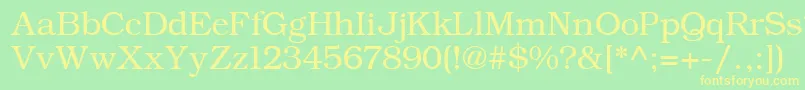 ErBukinistKoi8Normal Font – Yellow Fonts on Green Background