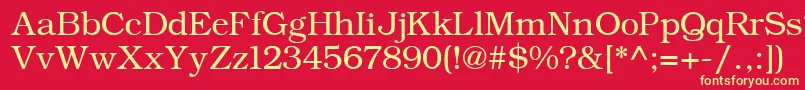 Шрифт ErBukinistKoi8Normal – жёлтые шрифты на красном фоне