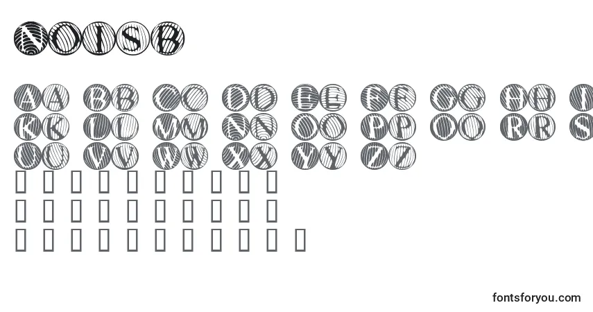Schriftart Noisb – Alphabet, Zahlen, spezielle Symbole