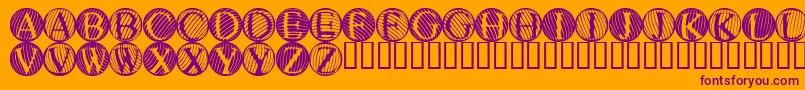 Noisb Font – Purple Fonts on Orange Background