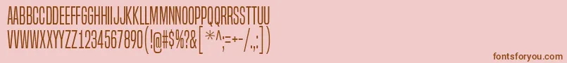 フォントBuiltTitlingLt – ピンクの背景に茶色のフォント