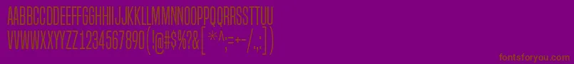 BuiltTitlingLt Font – Brown Fonts on Purple Background
