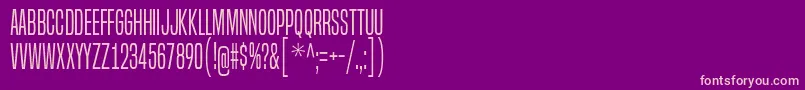 BuiltTitlingLt-Schriftart – Rosa Schriften auf violettem Hintergrund