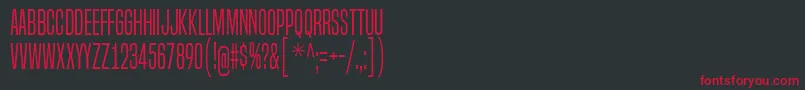 BuiltTitlingLt Font – Red Fonts on Black Background