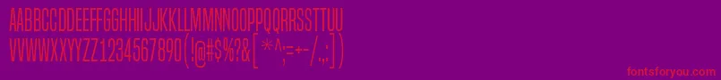 BuiltTitlingLt Font – Red Fonts on Purple Background
