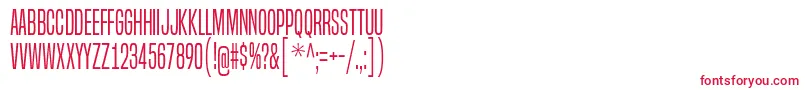 BuiltTitlingLt-Schriftart – Rote Schriften auf weißem Hintergrund