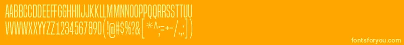 BuiltTitlingLt Font – Yellow Fonts on Orange Background