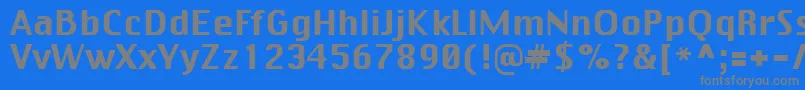 フォントVirtue1 – 青い背景に灰色の文字