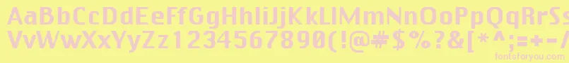 Virtue1 Font – Pink Fonts on Yellow Background