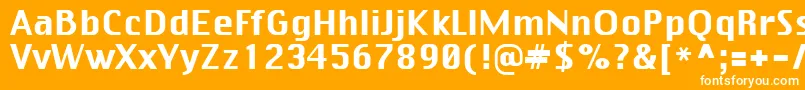 フォントVirtue1 – オレンジの背景に白い文字