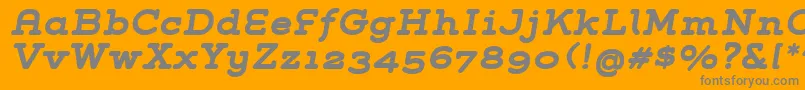 GroverSlabBoldItalic-Schriftart – Graue Schriften auf orangefarbenem Hintergrund