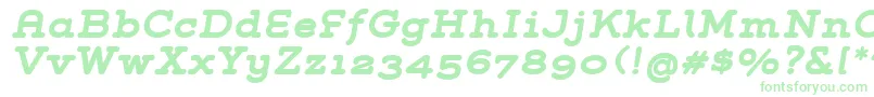 GroverSlabBoldItalic-Schriftart – Grüne Schriften