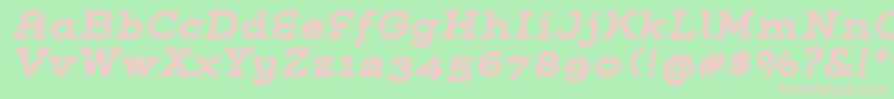 GroverSlabBoldItalic Font – Pink Fonts on Green Background