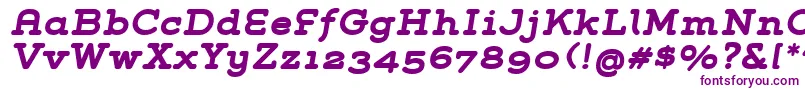 GroverSlabBoldItalic Font – Purple Fonts on White Background