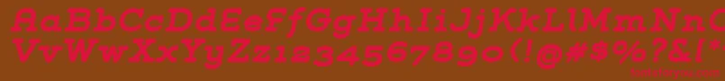 GroverSlabBoldItalic Font – Red Fonts on Brown Background