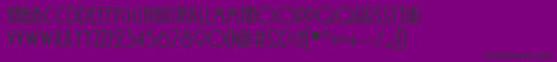 PlazaitcNormal-fontti – mustat fontit violetilla taustalla