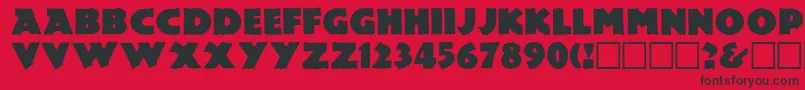 LemieszRegular Font – Black Fonts on Red Background