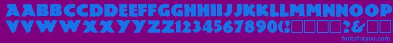 LemieszRegular Font – Blue Fonts on Purple Background